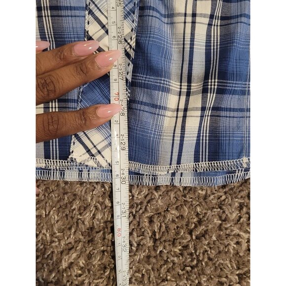 Wrangler Western Pearl Snap Plaid Long Sleeve Nutton Down Men XXL 2XL Rodeo Blue - Picture 8 of 11